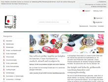 Tablet Screenshot of knopf-boutique.de